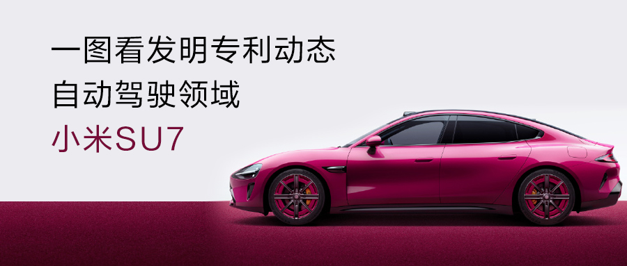  一图看发明专利动态｜自动驾驶领域——小米SU7
