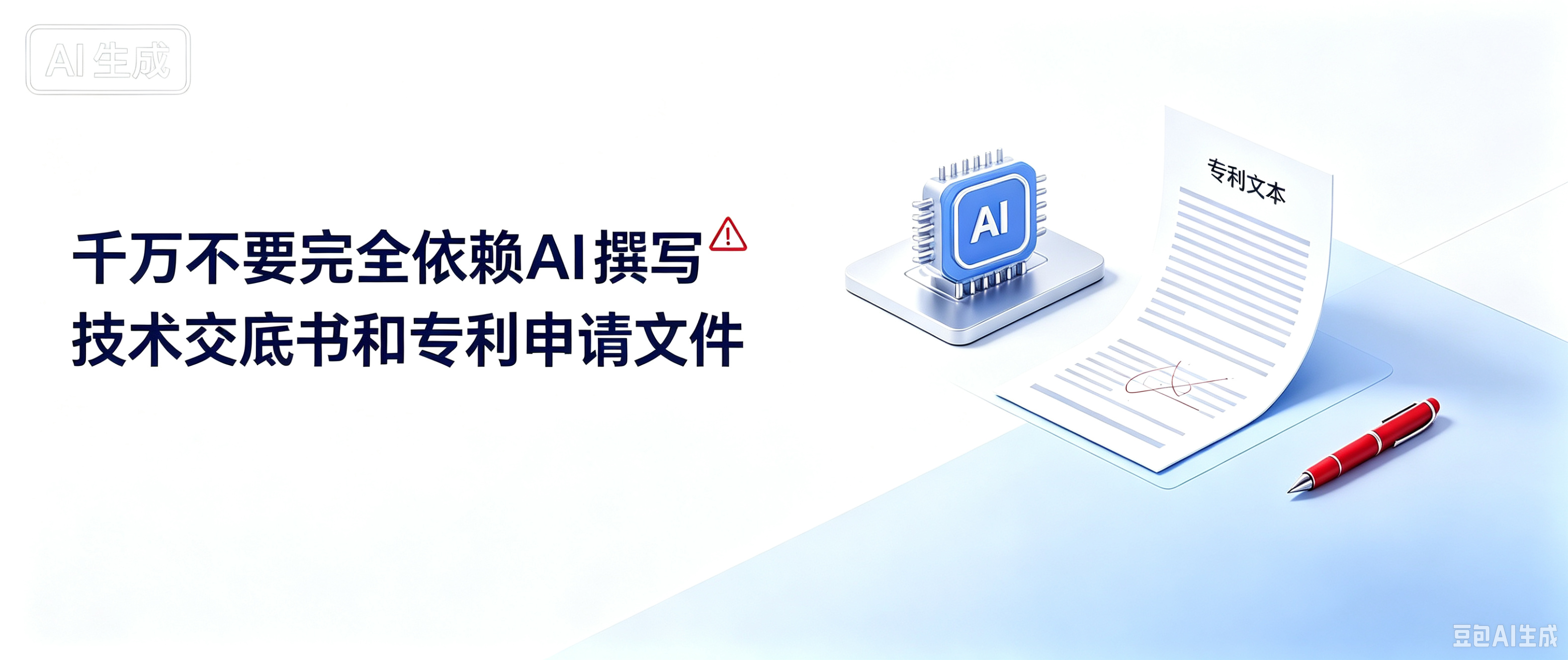 千万不要完全依赖AI撰写技术交底书和专利申请文件